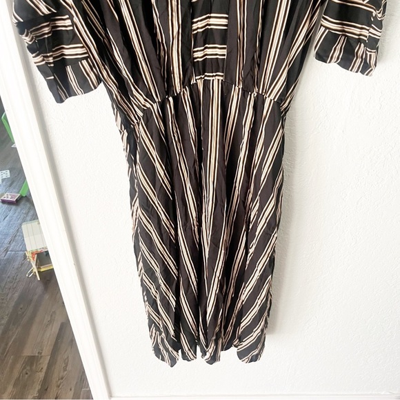 Uma & Leopold Dress Women's XL Anita Pinstripe Flowy Caftan NWT - Picture 3 of 14